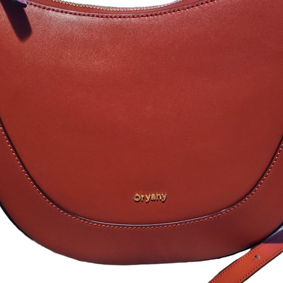 ORYANY Greta Logo Shoulder Bag in Orange - Picture 11 of 12